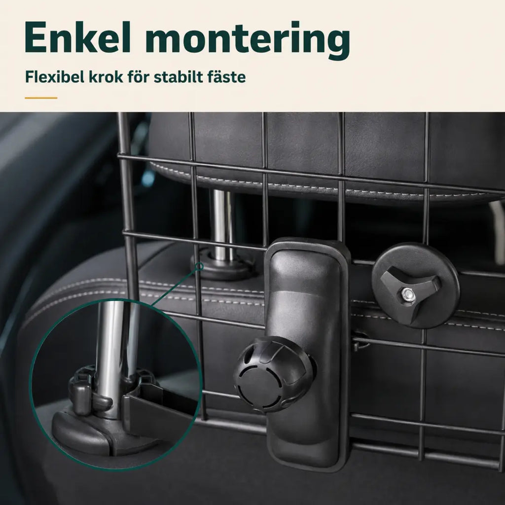 PawHut Hundgaller för Bil – PawHut Hundgaller med flexibel krok för enkel montering – Djurslottet