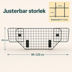 PawHut Hundgaller för Bil – PawHut Hundgaller mått 90 till 120 cm brett och 40,5 cm högt – Djurslottet