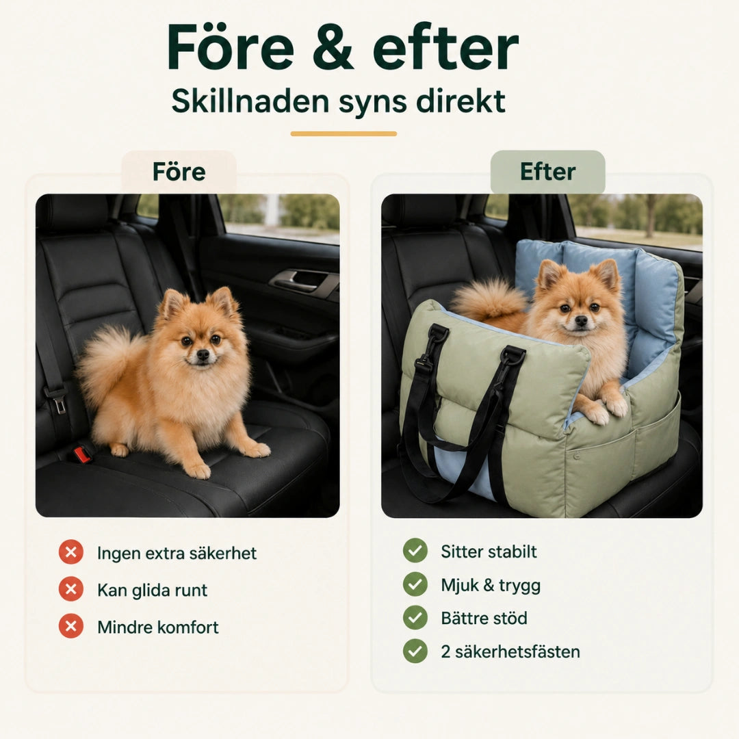 BingoPaws Bilstol för Hund och Katt trygg plats - Djurslottet