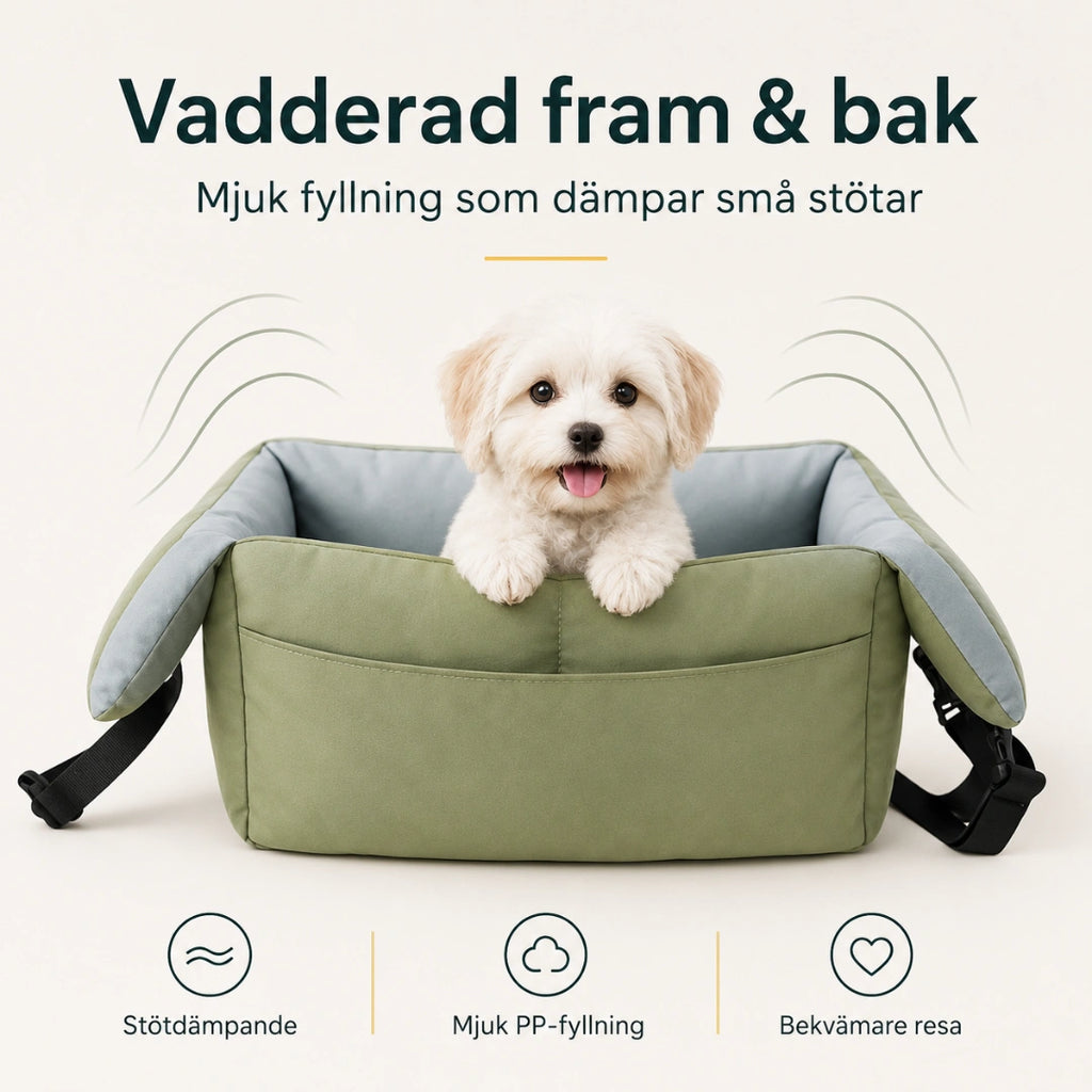 BingoPaws Bilstol för Hund och Katt vadderad fram och bak - Djurslottet