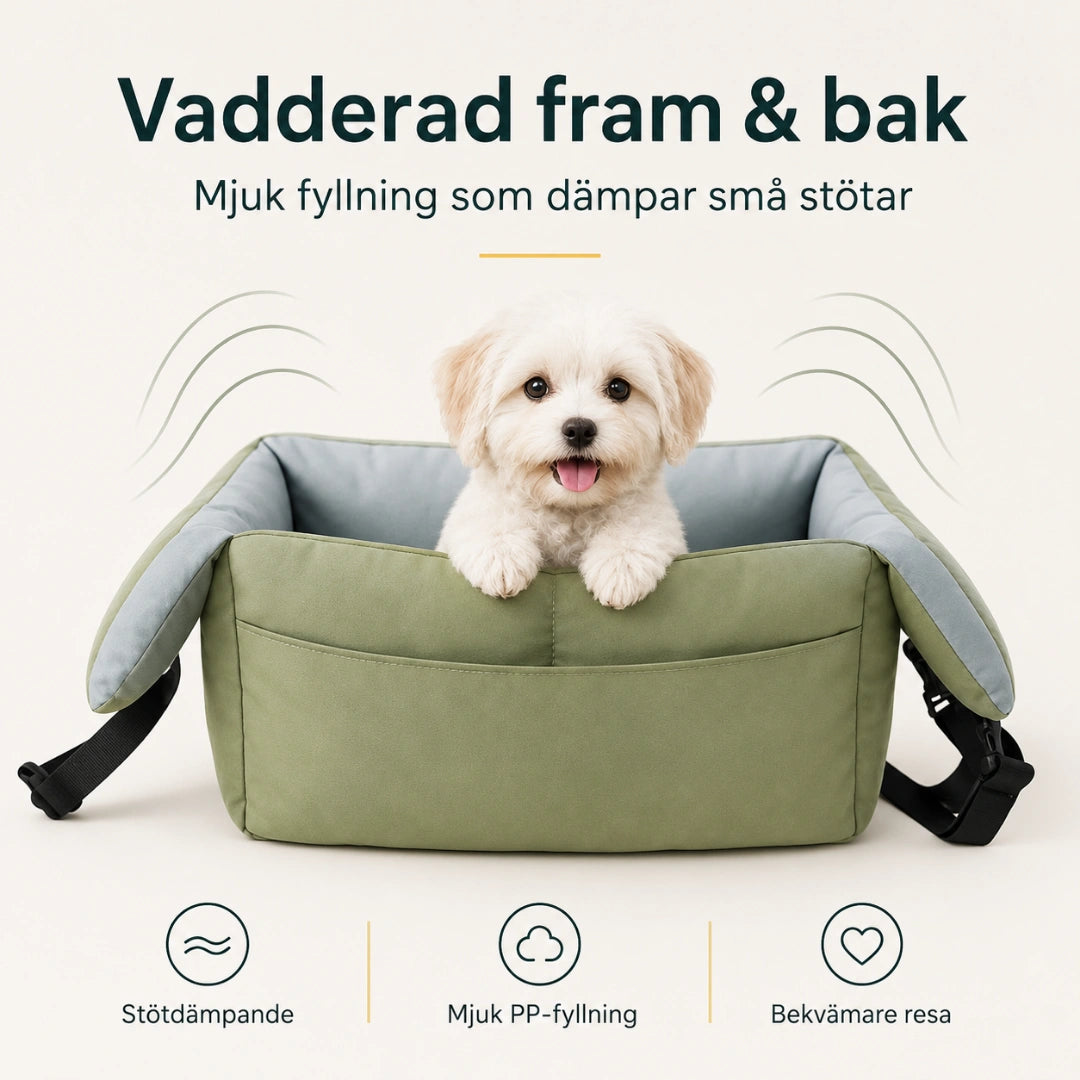 BingoPaws Bilstol för Hund och Katt vadderad fram och bak - Djurslottet