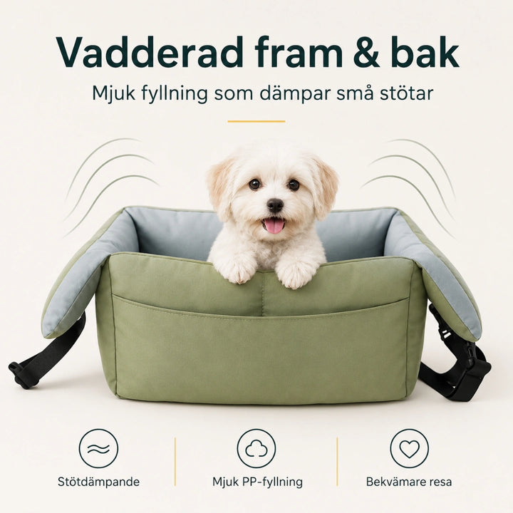 BingoPaws Bilstol för Hund och Katt vadderad fram och bak - Djurslottet