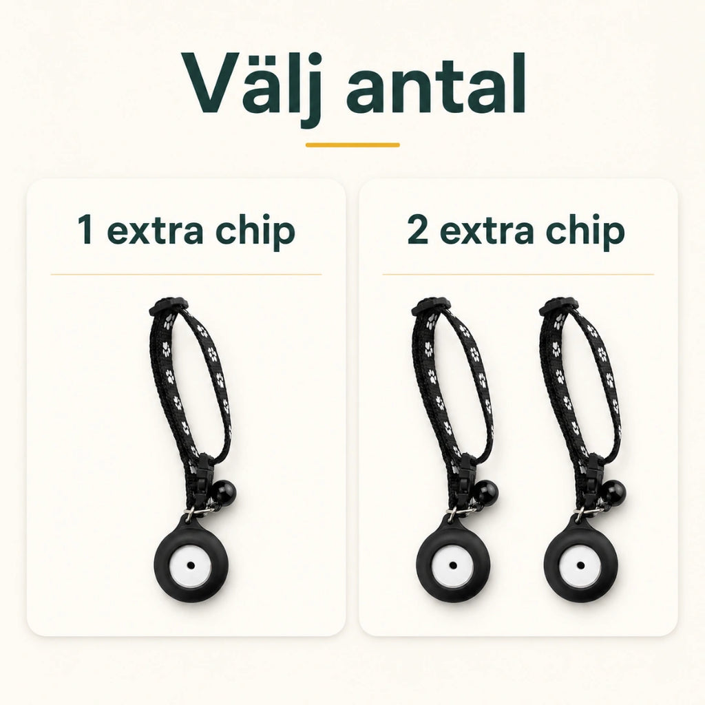Chiphalsband finns i 1-pack och 2-pack – Djurslottet