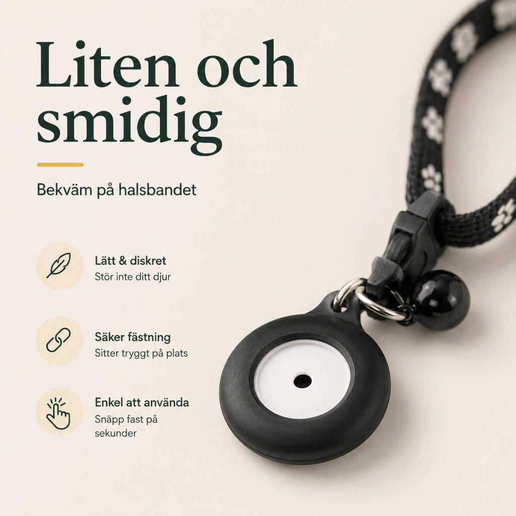 Litet och diskret chiphalsband till PetVent Kattlucka – Djurslottet
