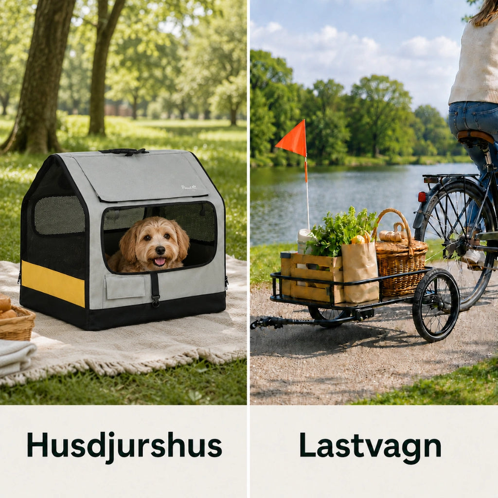 PawHut 3-i-1 Cykelvagn för Hund väderanpassad design - Djurslottet