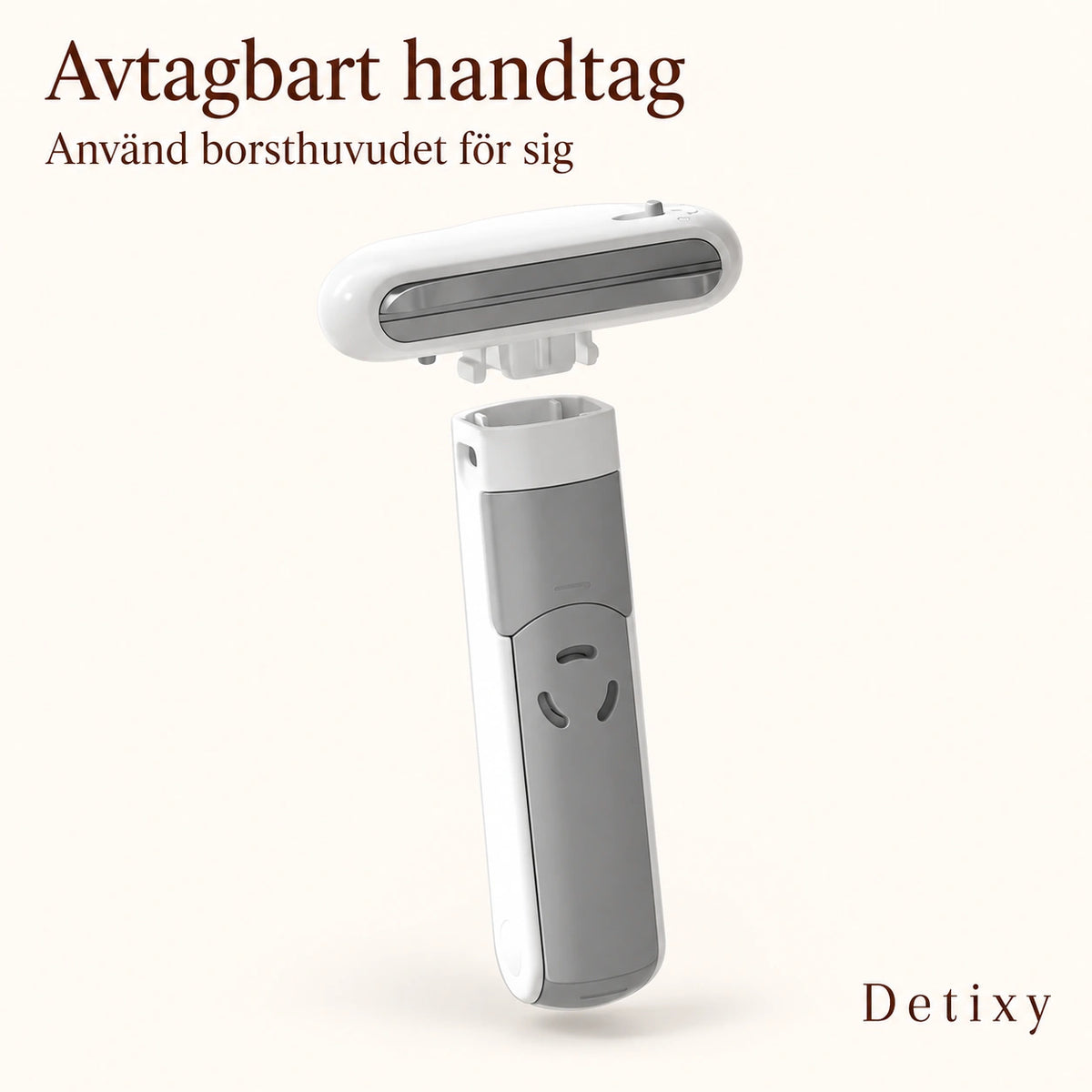 Detixy pälsborste med borsthuvudet lossat från handtaget