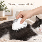 Detixy löstagbart borsthuvud vid pälsvård av katt