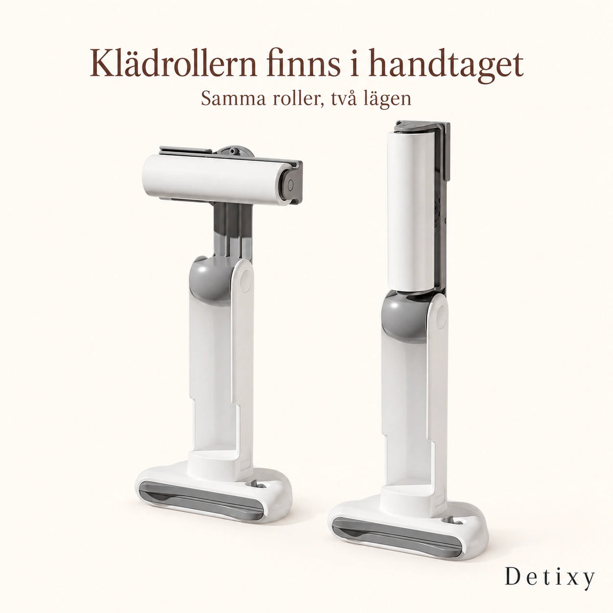 Detixy pälsborste med klädrollern utfälld i två lägen