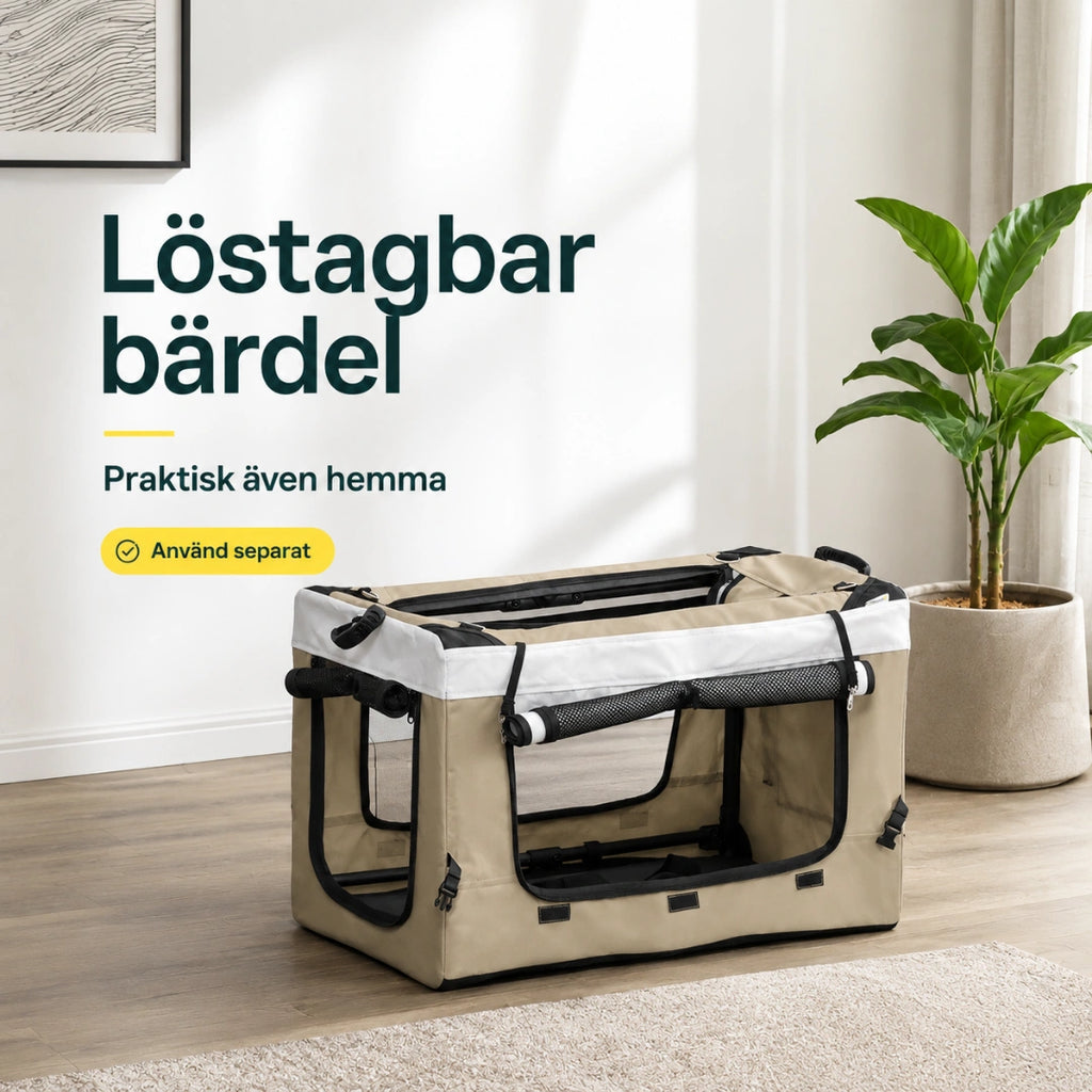 PawHut 2-i-1 Djurvagn med löstagbar bärdel - Djurslottet
