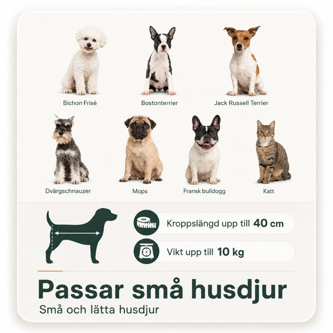 PawHut 2-i-1 Djurvagn passar små hundar och katter upp till 10 kg - Djurslottet