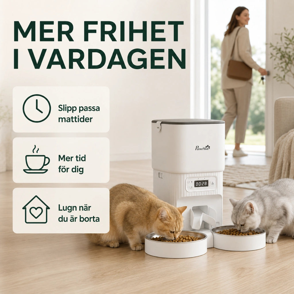 Foderautomat som sköter måltiderna när du lämnar hemmet - Djurslottet