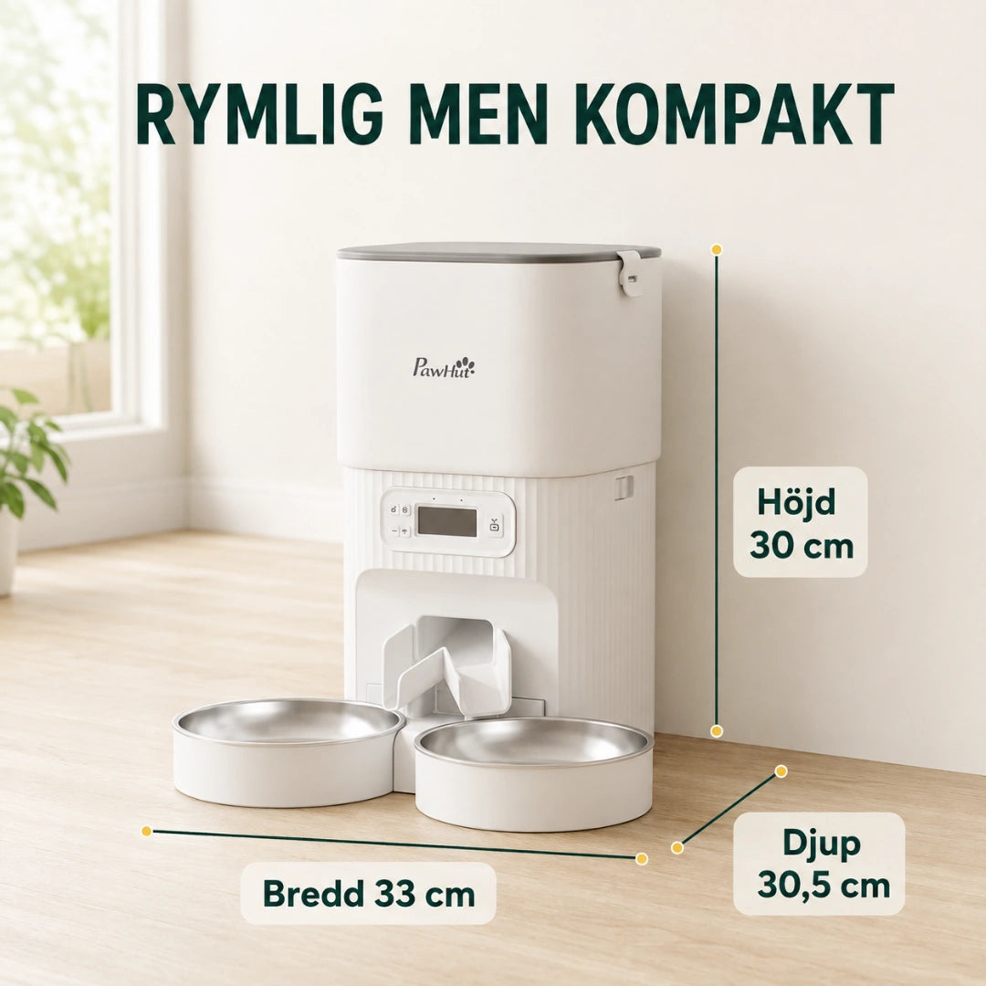 Foderautomat 33 cm bred, 30,5 cm djup och 30 cm hög - Djurslottet