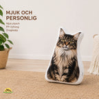 Personlig husdjurskudde med kattmotiv mjuk plysch PP-fyllning och dragkedja