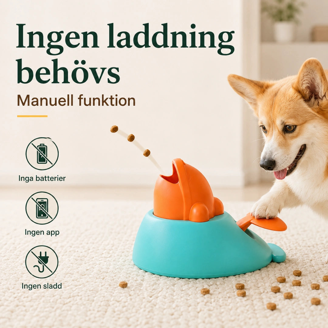 Clicker godiskastare med manuell funktion utan batterier - Djurslottet