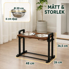 PawHut Upphöjd Hundskål mått 48 x 26 x 36,5 cm - Djurslottet