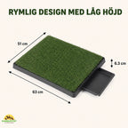 Mått på hundtoalett med konstgräs, 63 x 51 x 6,3 cm - Djurslottet