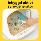 Kattlåda med inbyggd aktiv syre-generator – motverkar lukt med O₃-teknologi