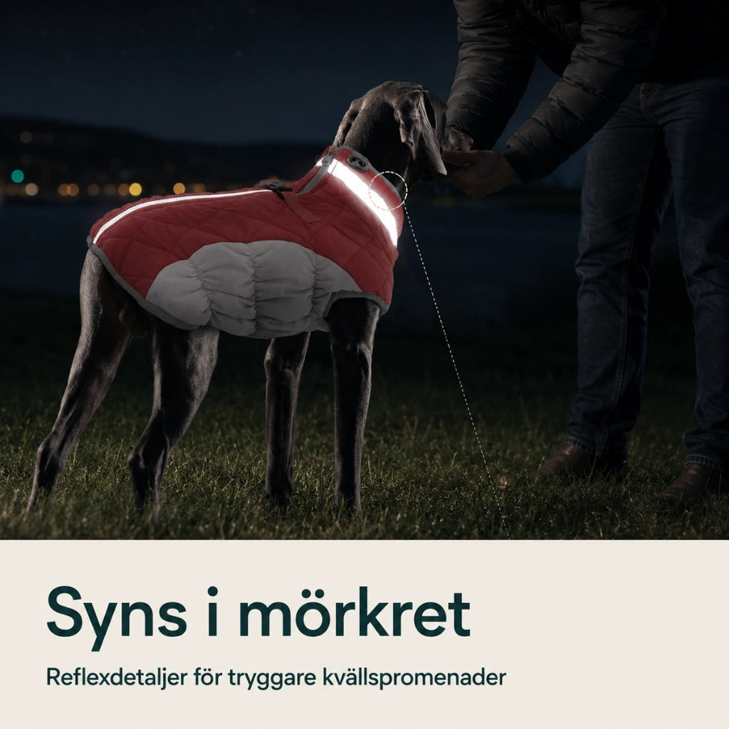 Nordvarm Vinterjacka med reflex syns i mörkret - Djurslottet