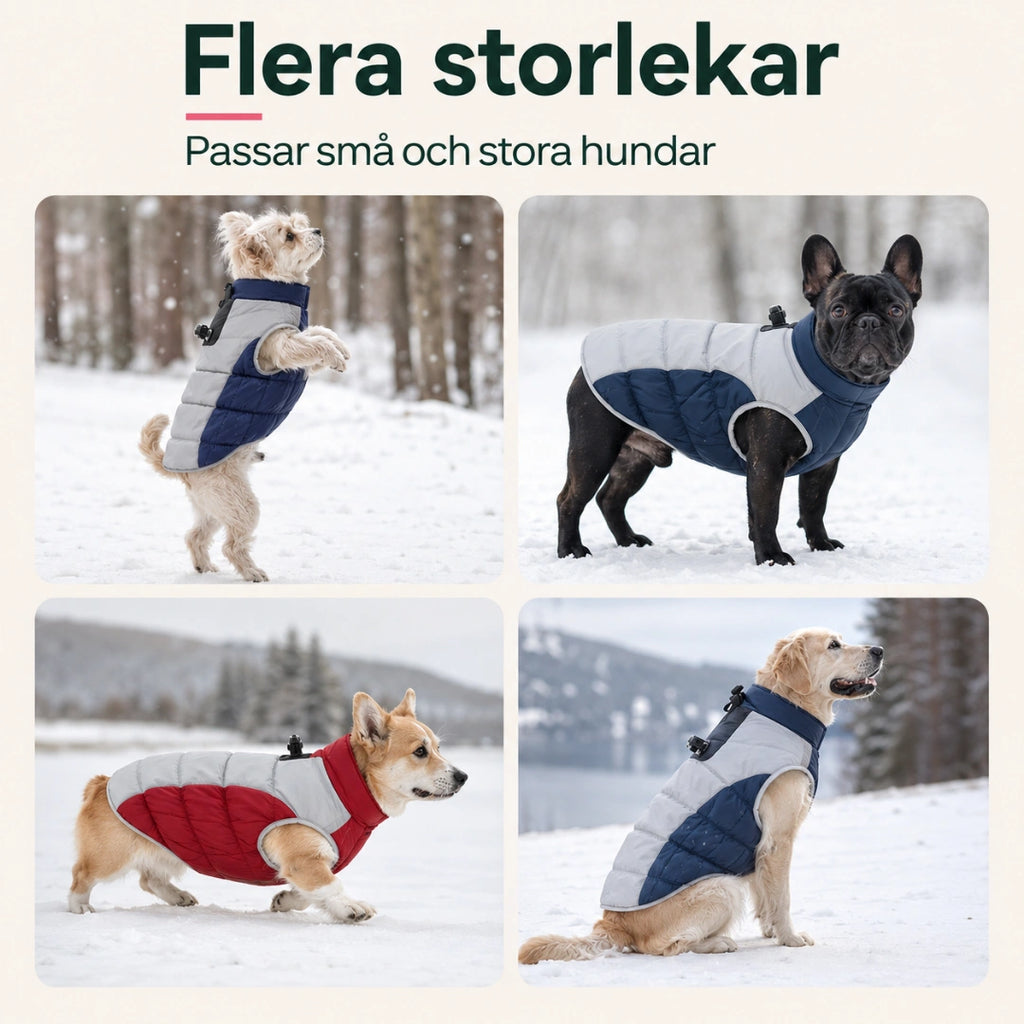 Nordvarm Vinterjacka i flera storlekar för små och stora hundar - Djurslottet