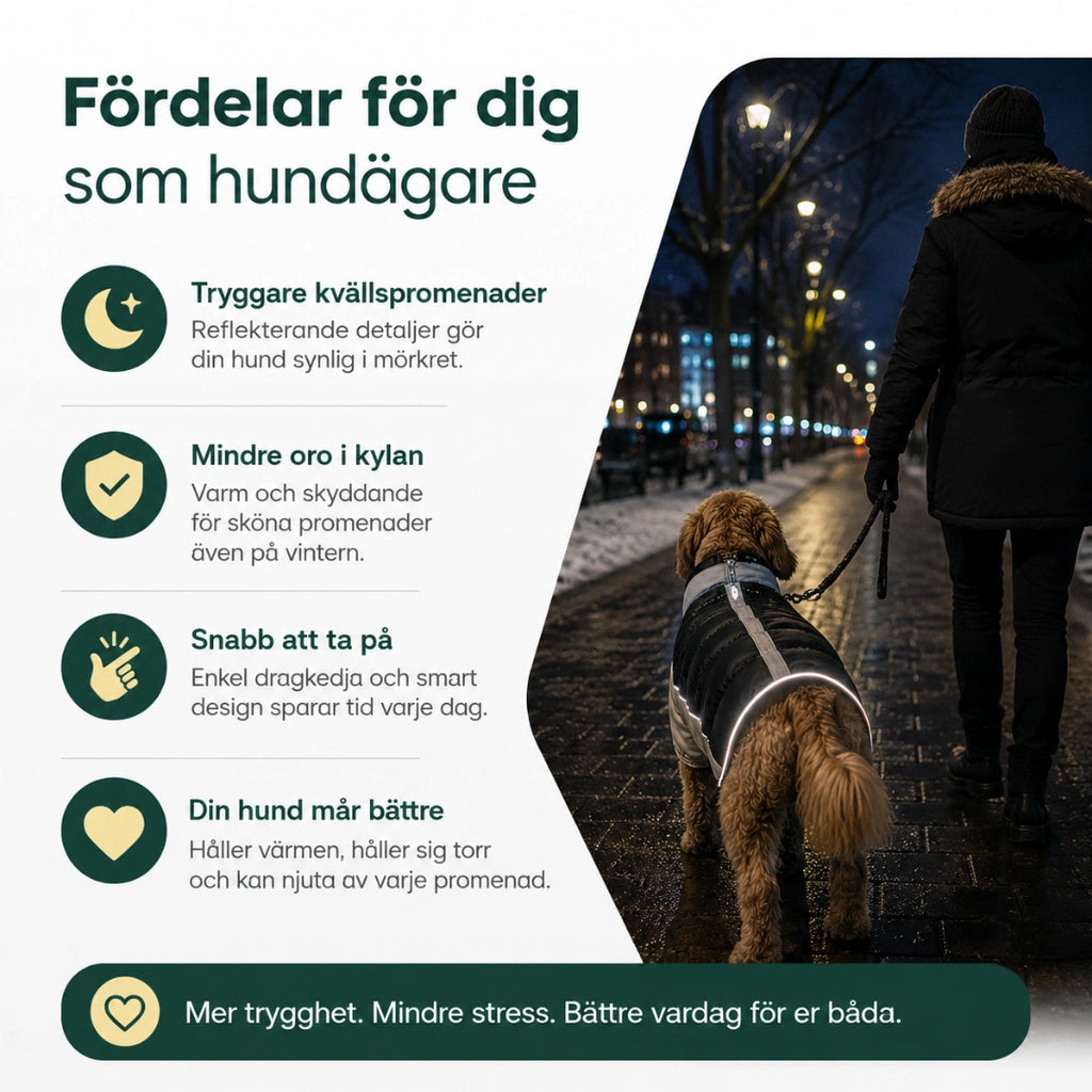 Fördelar med Nordvarm Vinterjacka för dig som hundägare - Djurslottet