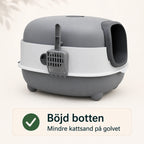 BingoPaws Stor kattlåda med tak och böjd botten - Djurslottet