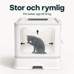 BingoPaws Kattlåda med tak och utdragbar botten stor och rymlig - Djurslottet