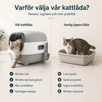 BingoPaws Stor kattlåda med tak jämfört med öppen kattlåda - Djurslottet