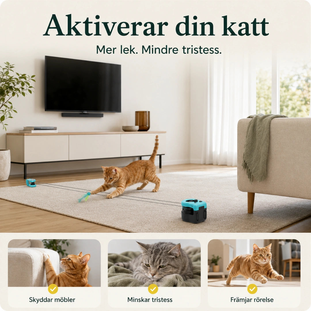 Purrnivo Automatisk Snörleksak aktiverar katten - Djurslottet