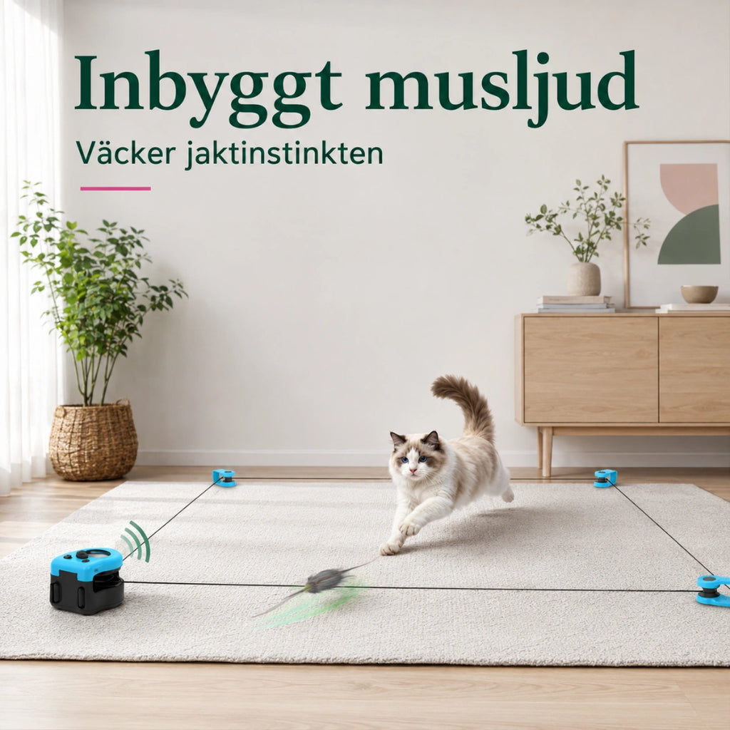 Purrnivo Automatisk Snörleksak med musljud - Djurslottet