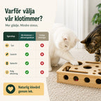 Kattpussel i trä som fungerar som klotrimmer - Djurslottet