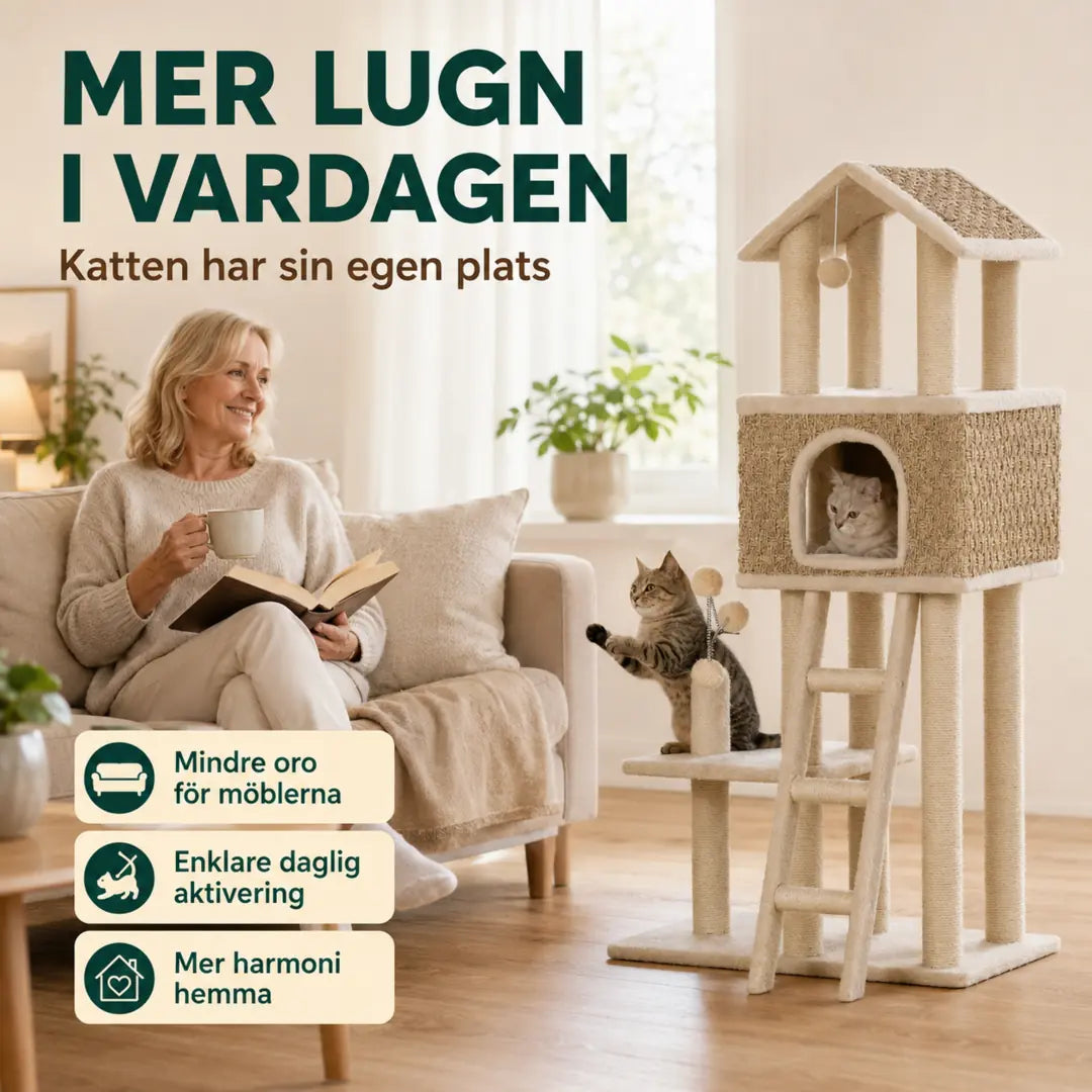 PawHut Klösträd i Sjögräs ger lugnare vardag hemma - Djurslottet