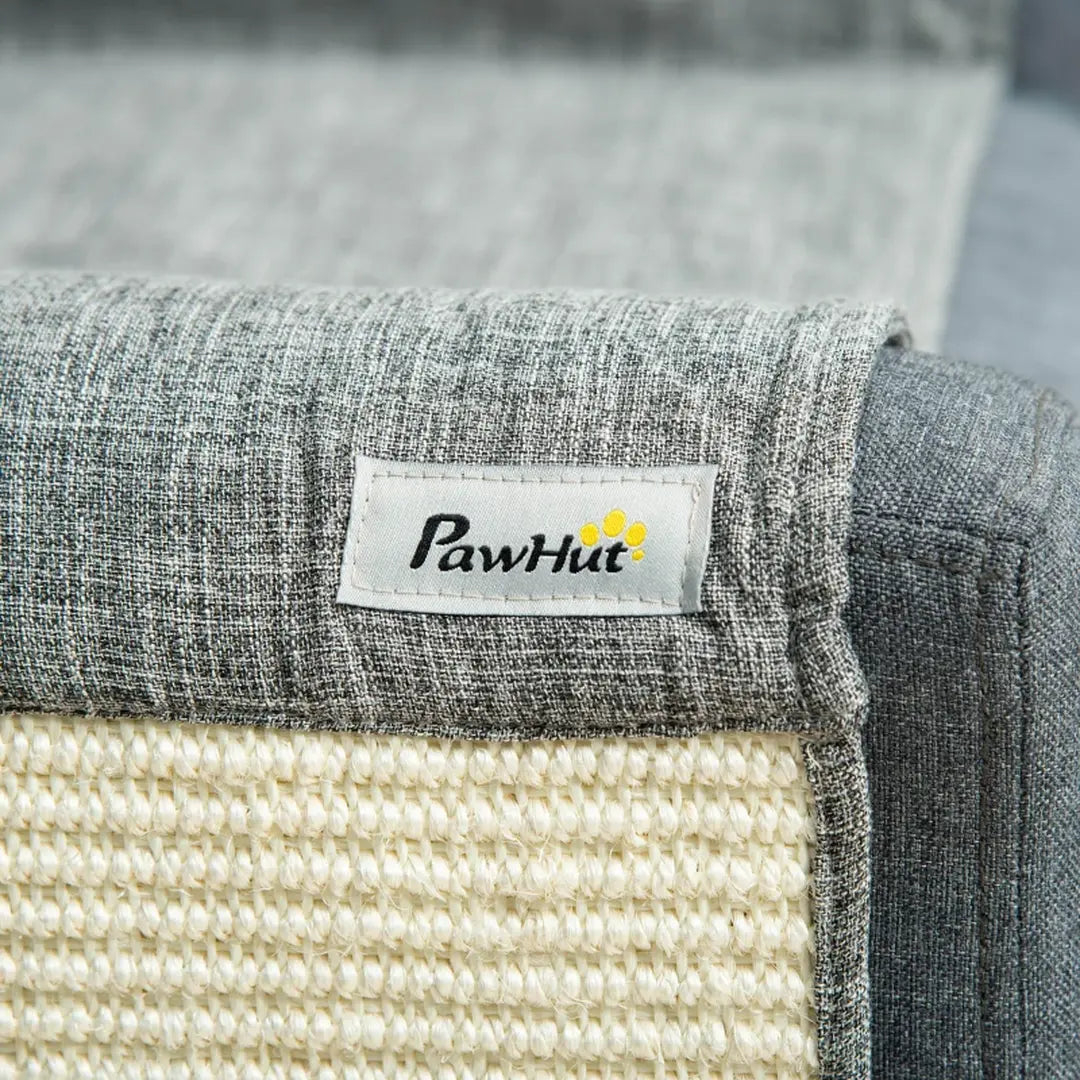 PawHut Klösskydd för Soffa 2-pack – PawHut Klösskydd för Soffa närbild på sisal och tygkant – Djurslottet