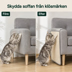 PawHut Klösskydd för Soffa 2-pack – PawHut Klösskydd för Soffa före och efter klösmärken på soffan – Djurslottet