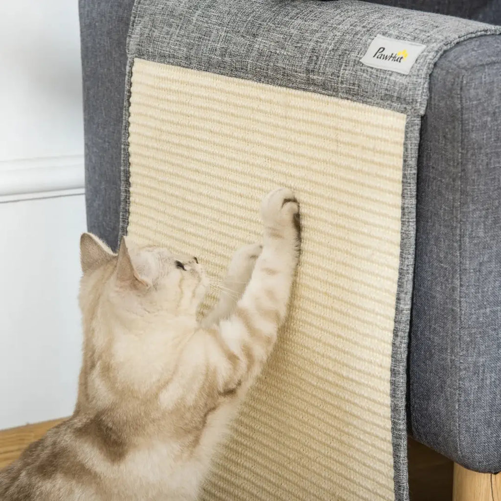 PawHut Klösskydd för Soffa 2-pack – PawHut Klösskydd för Soffa med katt som klöser på sisalytan – Djurslottet