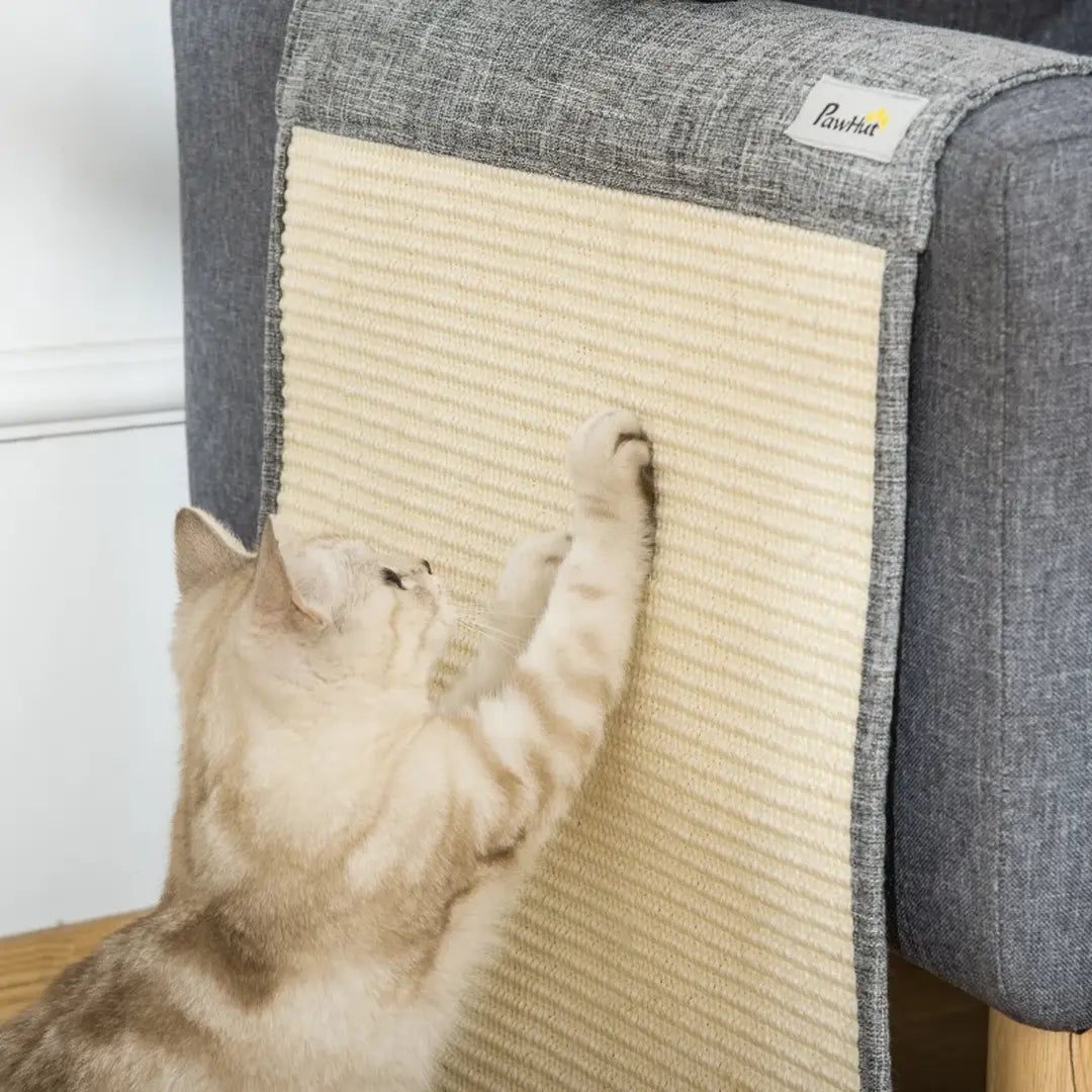 PawHut Klösskydd för Soffa 2-pack – PawHut Klösskydd för Soffa med katt som klöser på sisalytan – Djurslottet
