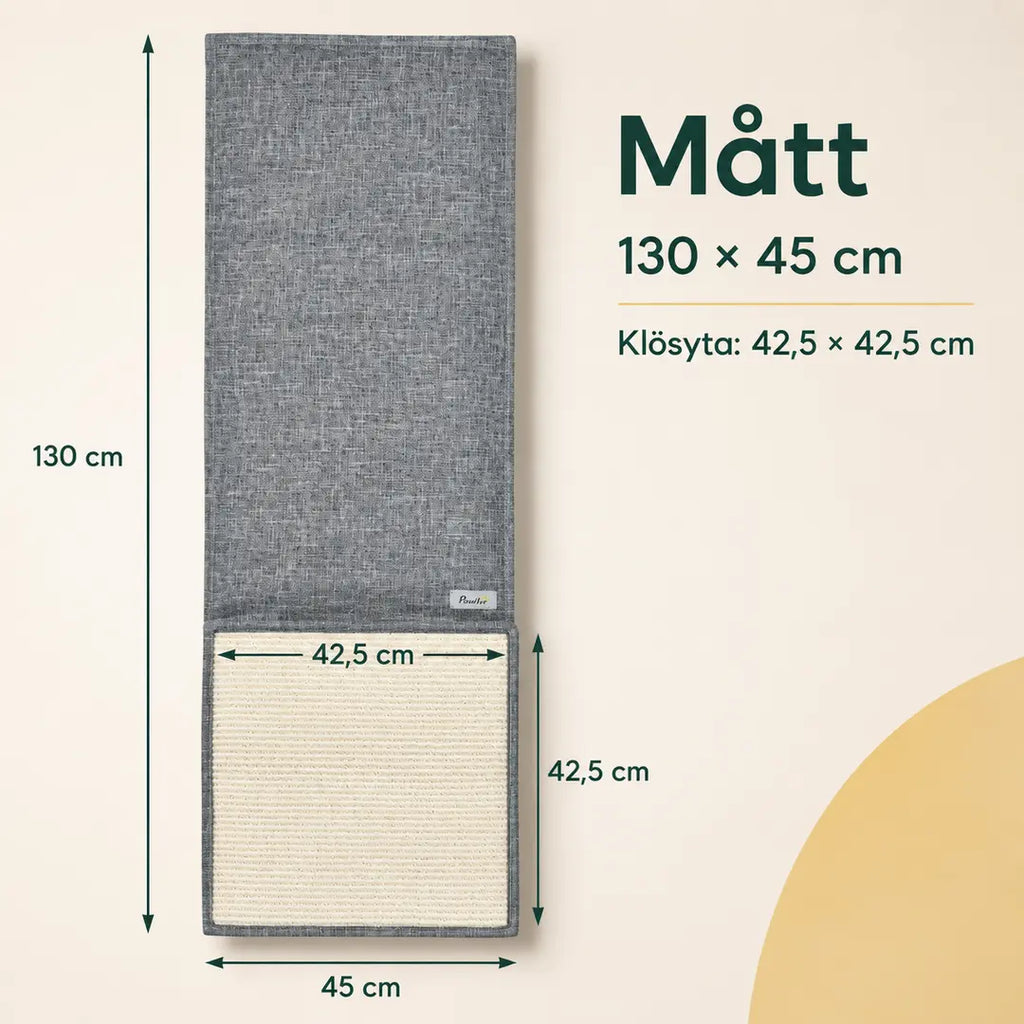 PawHut Klösskydd för Soffa 2-pack – PawHut Klösskydd för Soffa mått 130 x 45 cm med klösyta 42,5 x 42,5 cm – Djurslottet