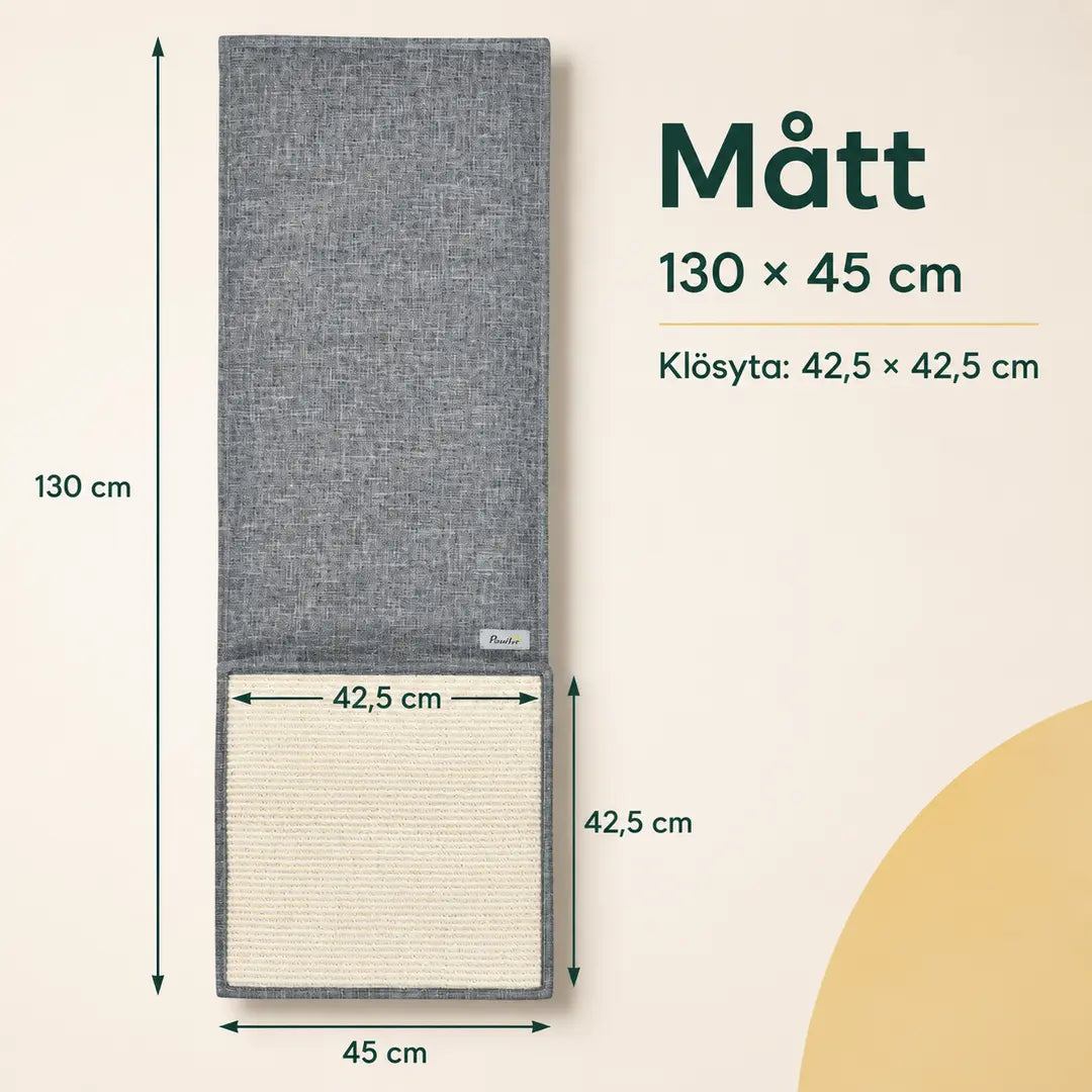 PawHut Klösskydd för Soffa 2-pack – PawHut Klösskydd för Soffa mått 130 x 45 cm med klösyta 42,5 x 42,5 cm – Djurslottet