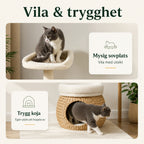 Katt vilar i kattgrottan på PawHut Klösträd med Kattgrotta - Djurslottet