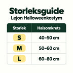 Hundkostym med Lejonman – storleksguide halsomkrets – Djurslottet