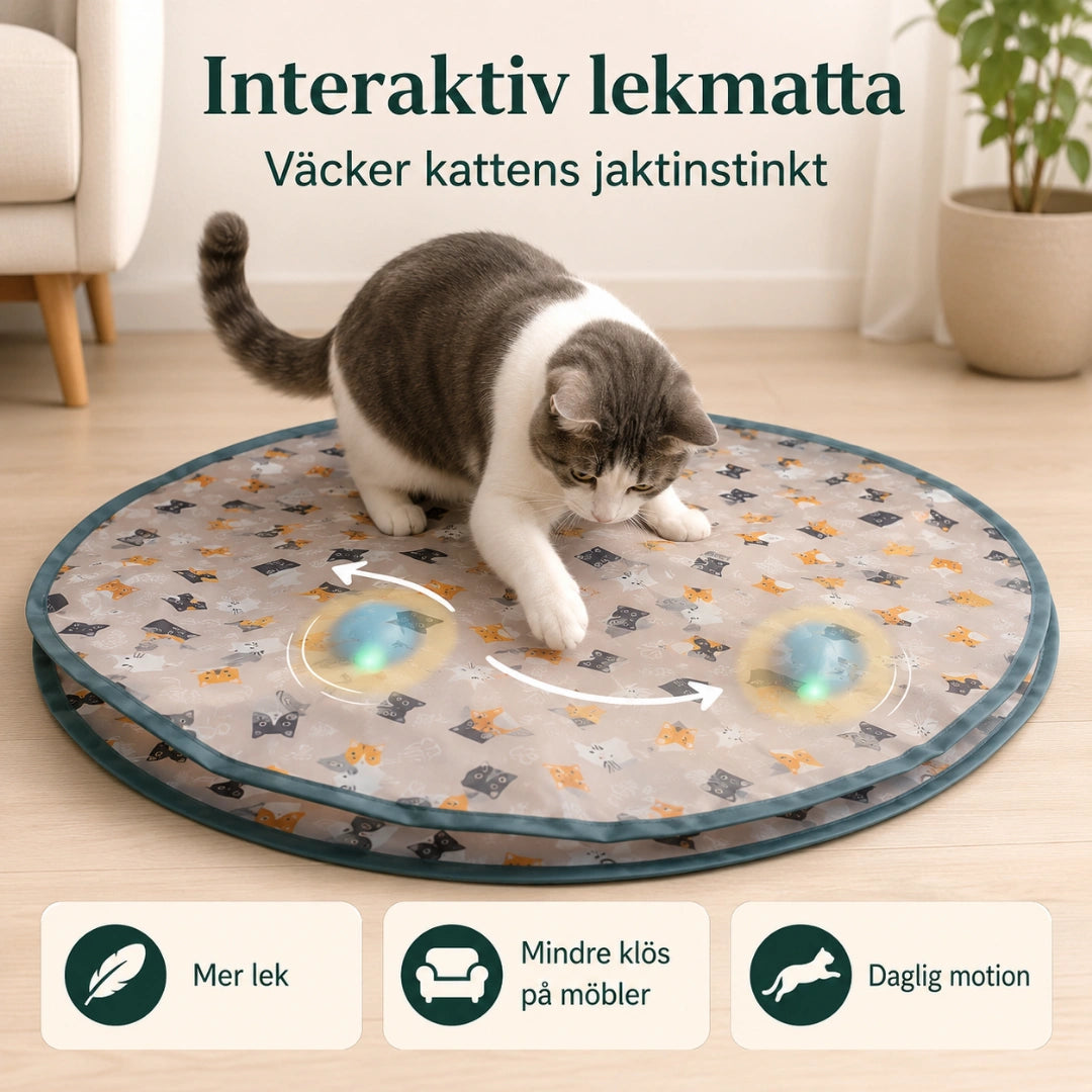 Interaktiv lekmatta som väcker kattens jaktinstinkt - Djurslottet