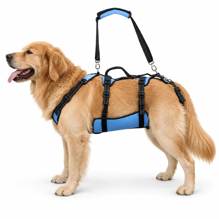 Lyftsele för Hund – Storlek XL på golden retriever mot vit bakgrund – Djurslottet