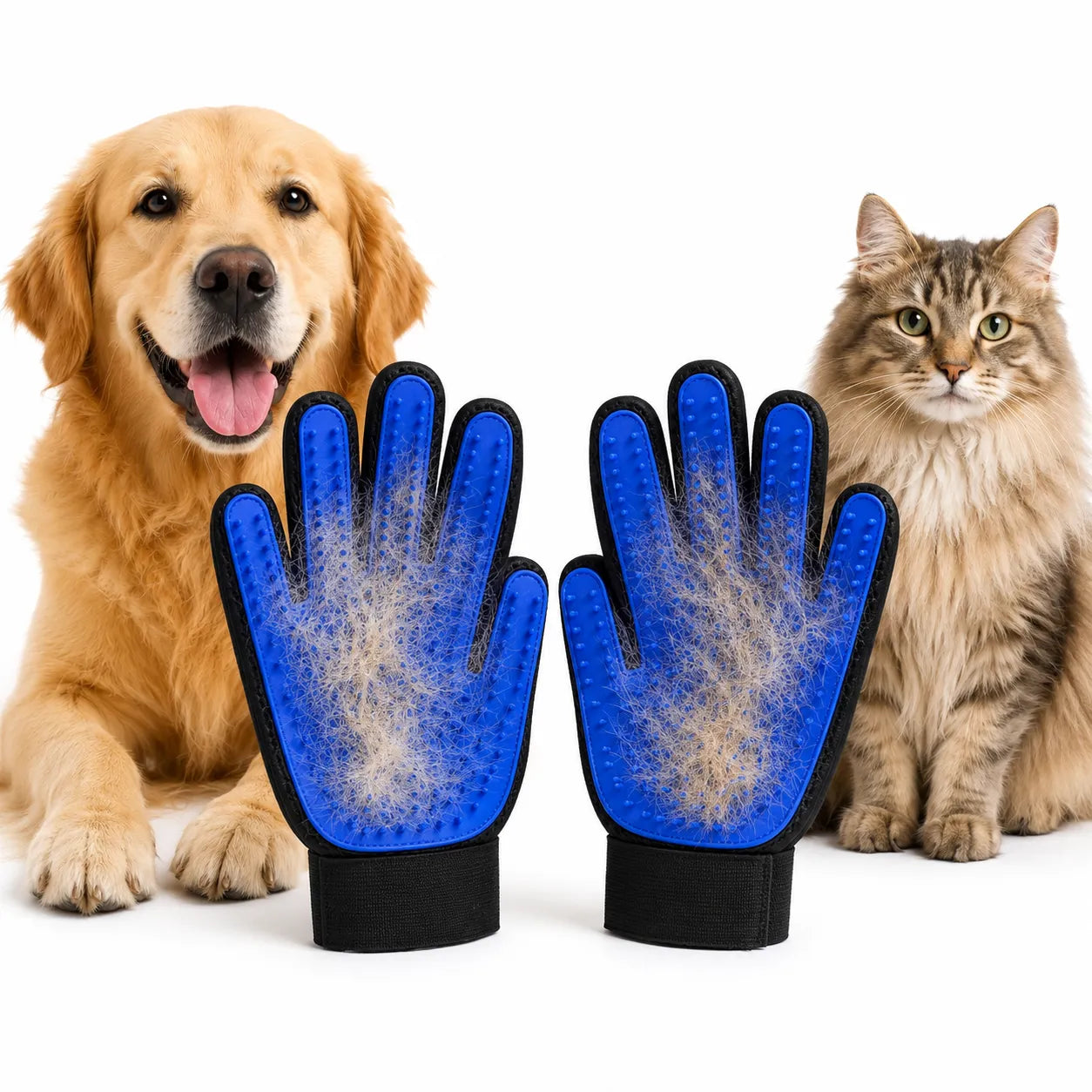 massage handskar för hund och katt - Djurslottet