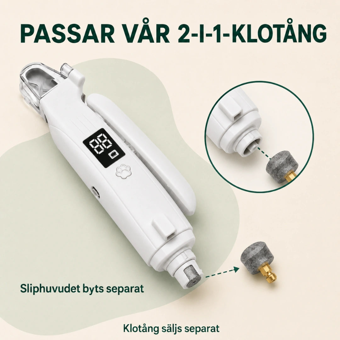 Sliphuvudet passar Silvetti Kloklippare 2-i-1 - Djurslottet