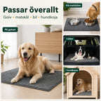 Tassmatta som passar vid dörr, matskål och bur – Djurslottet
