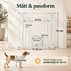 PawHut Hundgrind med Fyrvägs Kattlucka - Mått och passform - Djurslottet