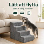 PawHut Husdjurstrappa med 4 Steg – PawHut Husdjurstrappa är lätt att flytta mellan soffa, säng och fönster – Djurslottet