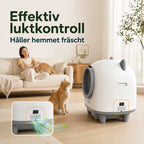 PawHut Självrengörande Kattlåda – Med doftbox mot dålig lukt – Djurslottet