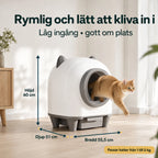 PawHut Självrengörande Kattlåda – mått och passform 1 till 5 kg – Djurslottet