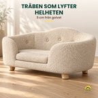 PawHut Husdjurssoffa på Träben med träben 5 cm över golvet