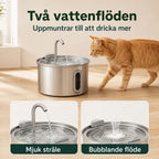 PawHut Vattenfontän för Katt 2,5 L – Med mjuk stråle och bubblande flöde – Djurslottet